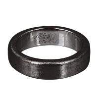 Ανδρικό δαχτυλίδι ''Ευθυτενώς'' κατασκευασμένο χειροποίητα από ασήμι 925 βαθμών, το οποίο έχει δεχθεί μαύρη επιπλατίνωση. Από τη συλλογή ''Ατέρμονα''.